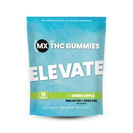 MuscleMX D9 + CBD Elevate Gummies- 10PK, Green Apple, 550 mg