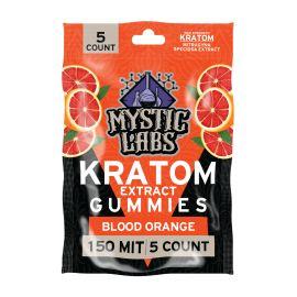 Mystic Labs Kratom Gummies- 5PK, Blood Orange, 1500mg