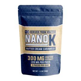 Nano K Kratom Infused Edibles- 3PK, Butter Cream Caramel, 300 mg