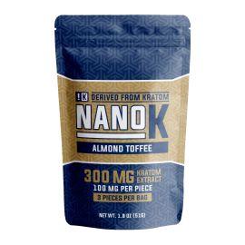 Nano K Kratom Infused Edibles- 3PK, Almond Toffee, 300 mg