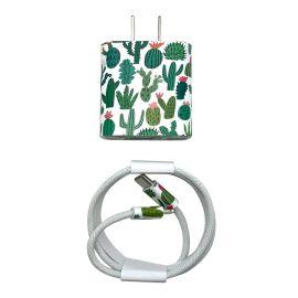 Olivia Pratt USB-C To Lightning Fast Charger, Cactus
