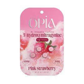 OPiA 7-OH Kratom Chewable Tablets- 4PK, Pink Strawberry, 120 mg