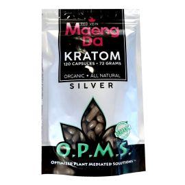 OPMS Silver Kratom Capsules, Red Vein Maeng da, 120PK