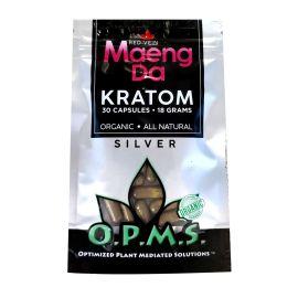 OPMS Silver Kratom Capsules, Red Vein Maeng da, 30PK