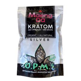 OPMS Silver Kratom Capsules, Red Vein Maeng Da, 480PK