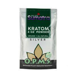 OPMS Silver Kratom Powder, Red Vein Sumatra, 4OZ