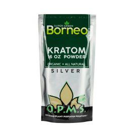 OPMS Silver Kratom Powder, Super Green Borneo, 16OZ