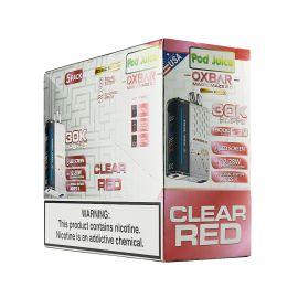 OXBAR x Pod Juice Magic Maze 2.0 30K Disposable (5CT), Clear Red, 5%