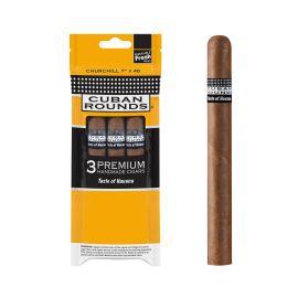 Cuban Rounds "Sealed Fresh" Cigar- 3PK (8CT), Natural, Churchill 7 x 48