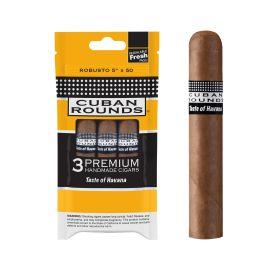 Cuban Rounds "Sealed Fresh" Cigar- 3PK (8CT), Natural, Robusto 5x50