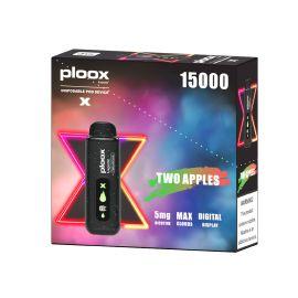 Ploox X by Luxpodz Portable Hookah Disposable (5CT), Two Apples, 5%