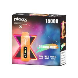 Ploox X by Luxpodz Portable Hookah Disposable (5CT), Orange Mint, 5%