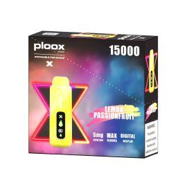Ploox X by Luxpodz Portable Hookah Disposable (5CT), Lemon Passionfruit, 5%