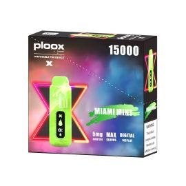 Ploox X by Luxpodz Portable Hookah Disposable (5CT), Miami Mint, 5%