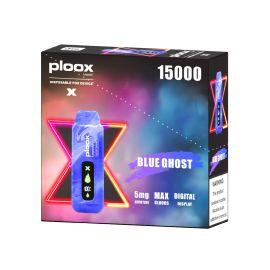 Ploox X by Luxpodz Portable Hookah Disposable (5CT), Blue Ghost, 5%