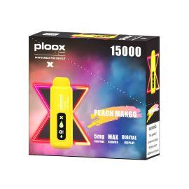 Ploox X by Luxpodz Portable Hookah Disposable (5CT), Peach Mango, 5%