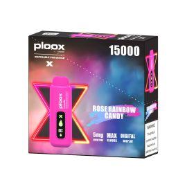 Ploox X by Luxpodz Portable Hookah Disposable (5CT), Rose Rainbow Candy, 5%