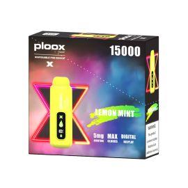 Ploox X by Luxpodz Portable Hookah Disposable (5CT), Lemon Mint, 5%