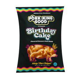 Pork King Good Dessert Pork Rinds, Birthday Cake, 3 oz