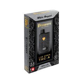 Pressure LA THCA Live Rosin Disposable (5CT), White Bugatti (Indica), 3.5 g