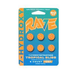 Rave Kratom 7-OH Tablets (10CT), Tropical Bliss, 60 mg