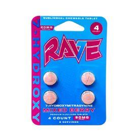 Rave Kratom 7-OH Tablets (10CT), Mixed Berry, 80 mg