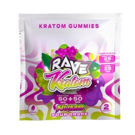 Rave Kratom Gummies- 2PK, Sour Grape, Numb