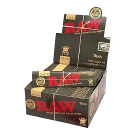 RAW Rolling Papers Display Box, Classic Black, King Slim