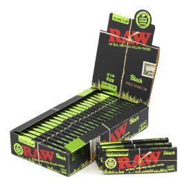 RAW Rolling Papers Display Box, Organic Hemp Black, 1.25 in
