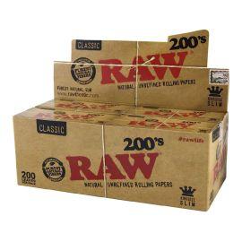RAW Rolling Papers Display Box, Classic 200s, King Slim