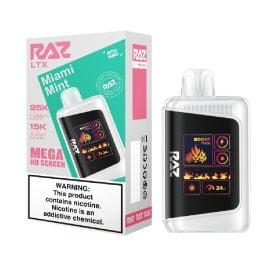 RAZ LTX 25K Disposable (5CT), Miami Mint, 5%