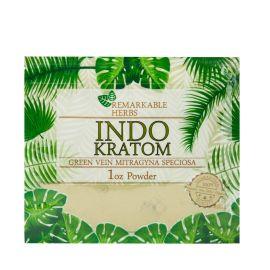 Remarkable Herbs Kratom Powder, Green Vein Indo, 1 oz