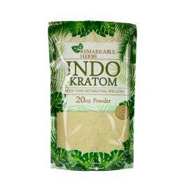 Remarkable Herbs Kratom Powder, Green Vein Indo, 20 oz