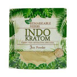 Remarkable Herbs Kratom Powder, Green Vein Indo, 3 oz