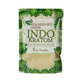 Remarkable Herbs Kratom Powder, Green Vein Indo, 8 oz