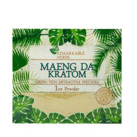 Remarkable Herbs Kratom Powder, Green Vein Maeng Da, 1 oz