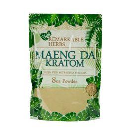 Remarkable Herbs Kratom Powder, Green Vein Maeng Da, 8 oz