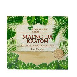 Remarkable Herbs Kratom Powder, Red Vein Maeng Da, 1 oz