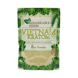 Remarkable Herbs Kratom Powder, Green Vein Vietnam, 8OZ