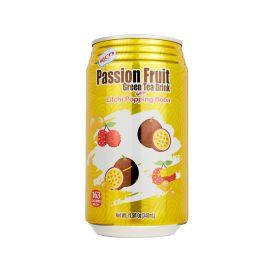 Rico Green Tea with Popping Boba, Passion Fruit, 11.5 oz