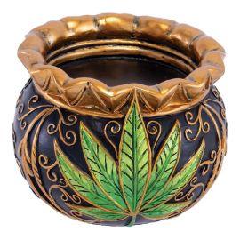 Royal Leaf Cauldron Ashtray 4.6"