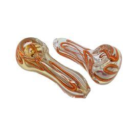 Silver Fumed Inside Out Hand Pipe (2CT), Assorted, 2.5 in