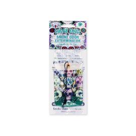 Smoke Odor Exterminator Hanging Car Air Freshner, Sugar Skull