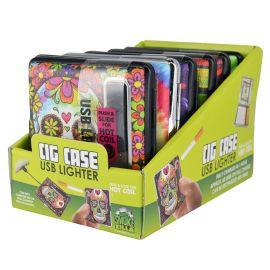 Smokezilla Cigarette Case USB Lighter Assorted, Assorted
