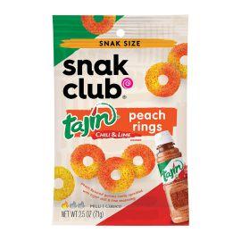 Snak Club Gummies With Tajin, Peach Rings, 2.5 oz