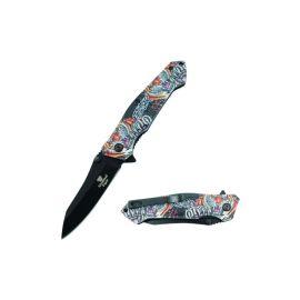 Snake Eye Spring Assist Knife, 6.45 in, Tiger