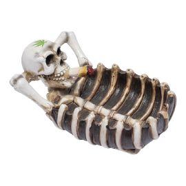 Stoned Skeleton Polystone Ashtray 6"