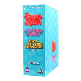 Sugar Rush THCA Live Resin Disposable (5CT), Cotton Candy (Indica), 1 g