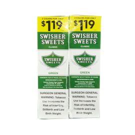 Swisher Sweets Pre-Priced Cigarillos- 2PK (30CT), 2/$1.19, Green