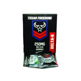 Texas Freedom CBD D8 Gummies Display- 5PK (30CT), Mix Flavors, 250 mg